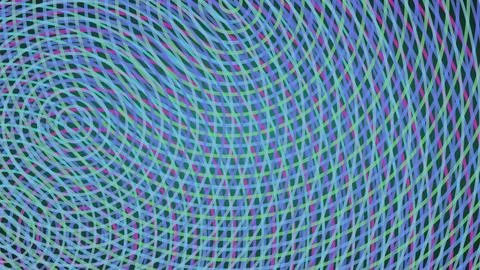 Abstract geometric pattern of intersecting concentric circles and curved lines Stock Photos