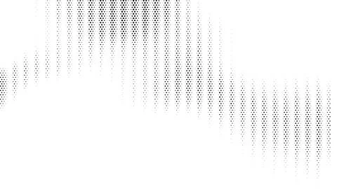 Abstract Geometric Pattern of Intersecting Dots Forming a Wave Shape Illustrazione stock