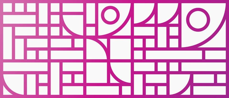 Abstract geometric pattern with intersecting lines and curved shapes on a v.. Stockillustratie