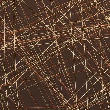 Abstract Geometric Pattern of Intersecting Textured Lines on Brown Background Illustrazione stock