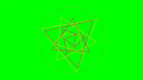 Abstract geometric pattern of intersecting triangles on green background Stock Footage 340266536