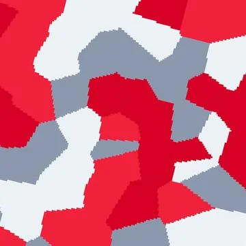 Abstract Geometric Pattern with Jagged Shapes in Red, Grey and White for Modern Stock Illustration