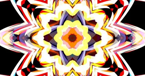 Abstract Geometric Pattern Kaleidoscope Visual Art Pixel イラスト素材