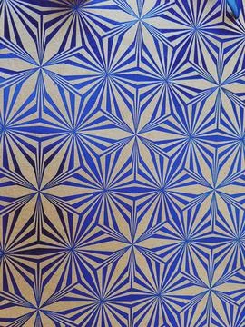 Abstract Geometric Pattern on Kraft Paper Stock Photos