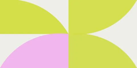 Abstract geometric pattern with lime and pink circles 스톡 일러스트