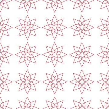 Abstract geometric pattern linear star or flower. Ornament can be used for gi Stockillustratie