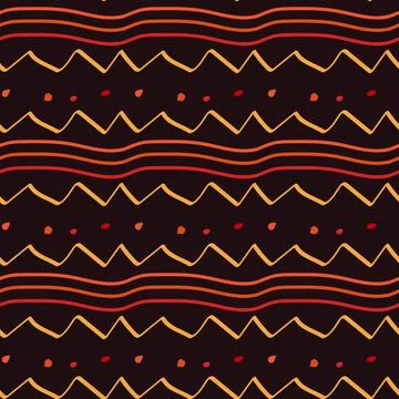 Abstract geometric pattern of lines and dots on a brown background. Stock Illustration