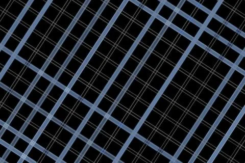 Abstract geometric pattern of lines and grids on black background Stock Illustration
