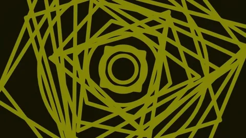 Abstract geometric pattern lines forming complex radial design background Stock Footage 342204019