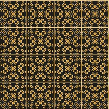 Abstract geometric pattern with lines, rhombuses A seamless background. Dark  Stock Illustration