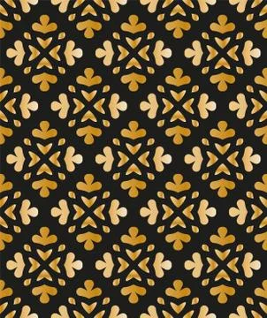 Abstract geometric pattern with lines, rhombuses A seamless background. Dark  Stock Illustration