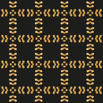 Abstract geometric pattern with lines, rhombuses A seamless background. Dark  Stock Illustration