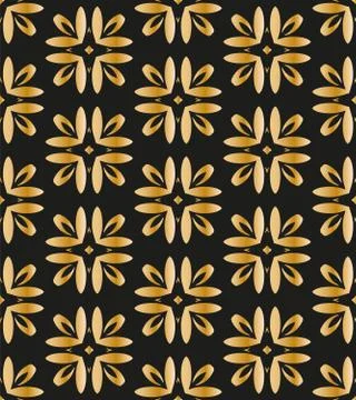 Abstract geometric pattern with lines, rhombuses A seamless background. Dark  Stock Illustration