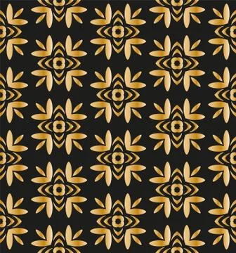 Abstract geometric pattern with lines, rhombuses A seamless background. Dark  Stock Illustration