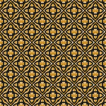 Abstract geometric pattern with lines, rhombuses A seamless background. Dark  Stock Illustration