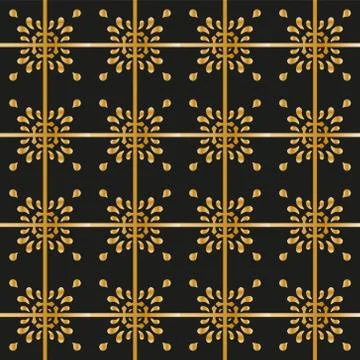 Abstract geometric pattern with lines, rhombuses A seamless background. Dark  Stock Illustration