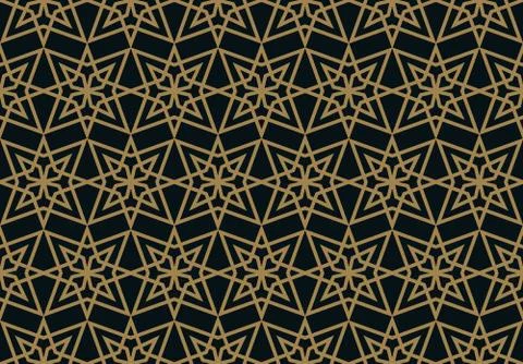 Abstract geometric pattern with lines. A seamless vector background. Blue bla Illustrazione stock