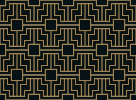 Abstract geometric pattern with lines. A seamless vector background. Blue bla Illustrazione stock