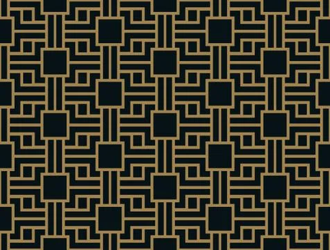 Abstract geometric pattern with lines. A seamless vector background. Blue bla Illustrazione stock