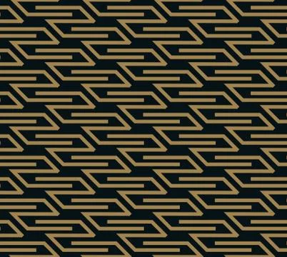 Abstract geometric pattern with lines. A seamless vector background. Blue bla Illustrazione stock