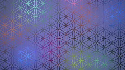 Abstract geometric pattern loop animation. Colorful light spots, reflection Stock Footage 188303008
