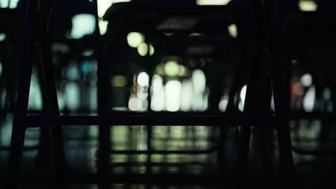 An abstract geometric pattern made of even rows of chairs. Silhouettes of chairs Stock Footage 194422359