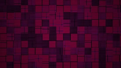 Abstract Geometric Pattern of Magenta and Dark Red Squares with Subtle Grid.. Stock Footage 334459053