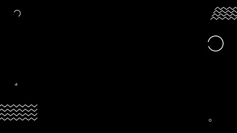 Abstract geometric pattern memphis design and animation Stock Footage 267277174