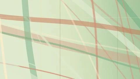 Abstract geometric pattern with mint green and peach lines, featuring a sof.. Stock Illustration