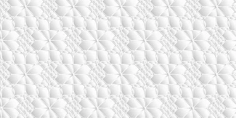 Abstract geometric pattern modern white background floral design elegant Stock Illustration