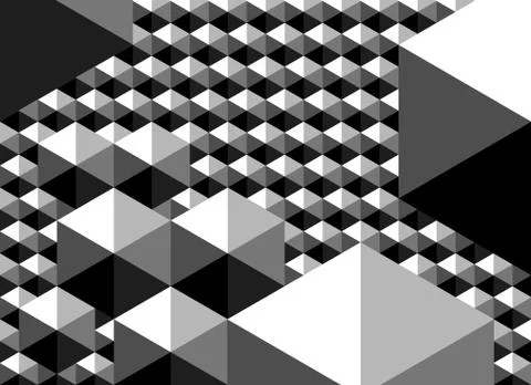 Abstract geometric pattern as monochrome background Stock Illustration