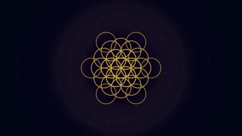 Abstract Geometric Pattern Motion Animation with Intricate Circles. Видео 336610693