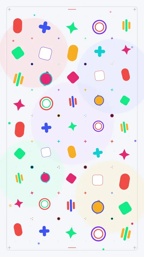 Abstract geometric pattern motion graphic with colorful shapes and circles Stock Footage 346735906
