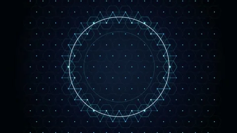 Abstract geometric pattern motion graphics background with hexagon grid and.. Stock Footage 346723373