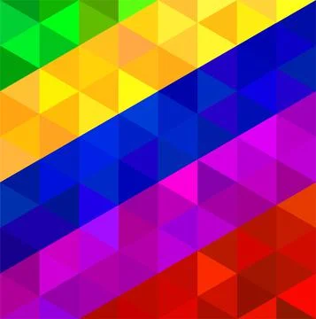 Abstract geometric pattern of multicolored triangles, mosaic tiles concept 스톡 일러스트