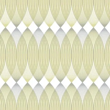 Abstract geometric pattern with multiple lines, yellow and grey colors. Stock Illustration