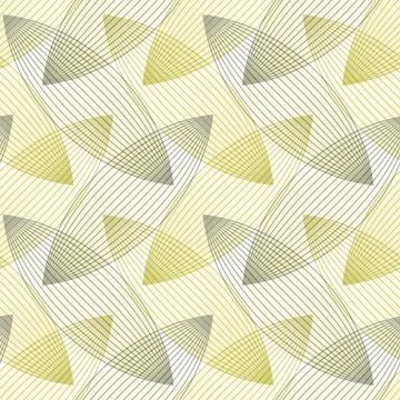 Abstract geometric pattern with multiple lines, yellow and grey colors. 스톡 일러스트