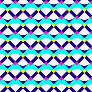Abstract geometric pattern, neon colors Stock Illustration