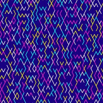 Abstract geometric pattern, neon colors Stock Illustration
