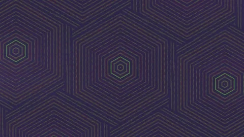 Abstract geometric pattern with neon hexagons. Digital art with vibrant colors Stock Footage 340543078