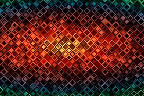 Abstract geometric pattern or background made of chaotic square surface polygons Illustrazione stock