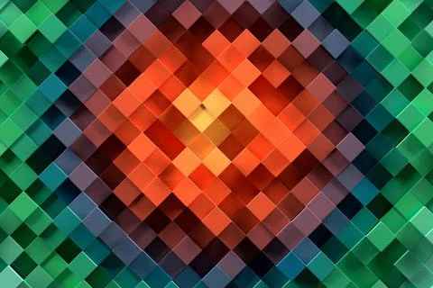 Abstract geometric pattern or background made of chaotic square surface polygons 스톡 일러스트