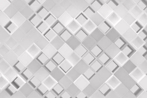 Abstract geometric pattern or background made of chaotic square surface polygons Stock Illustration