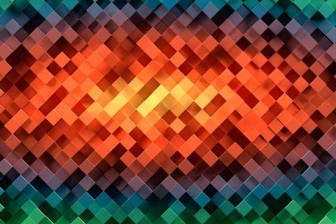 Abstract geometric pattern or background made of chaotic square surface polygons 库存插图