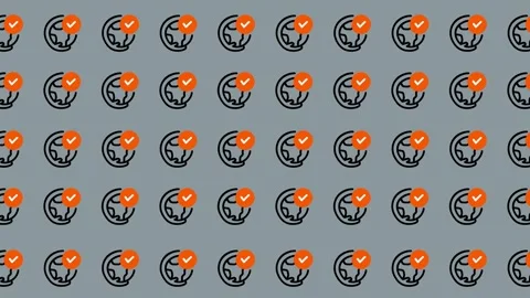 Abstract Geometric Pattern with Orange and Black Elements. Stock Footage 325382433