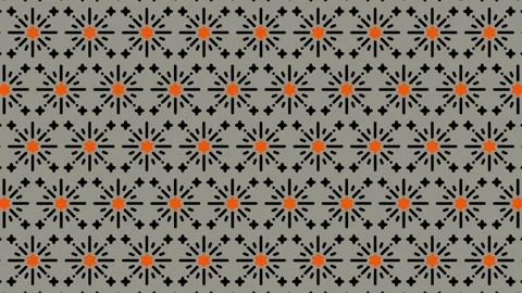 Abstract Geometric Pattern with Orange and Black Elements on a Gray Backgroun Stock Footage 325387401