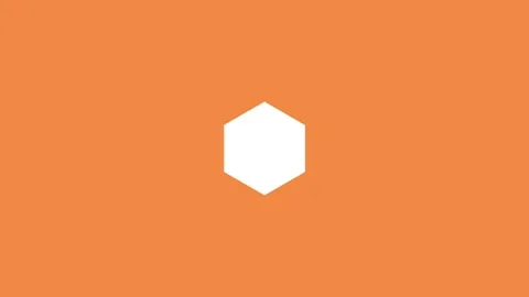 Abstract Geometric Pattern with Orange and White Hexagon Shapes Overlapping.. Stock-Footage 341926747