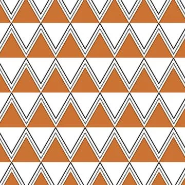 An abstract geometric pattern in orange and white Stock Illustration