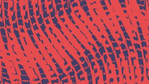Abstract geometric pattern with orange and blue waves Stock Illustration