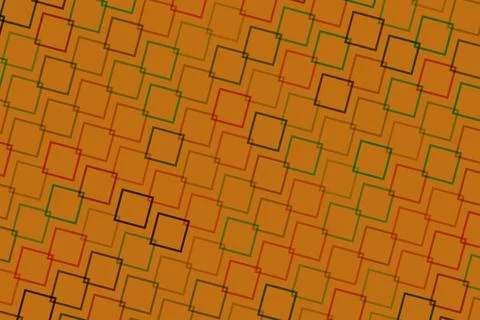 Abstract geometric pattern with orange and green squares Stock Illustration